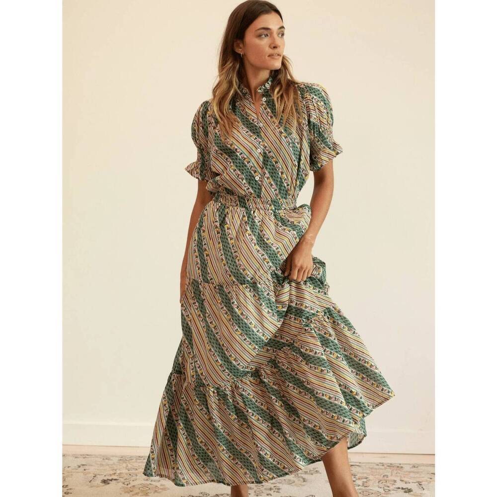 NEW MILLE paola midi skirt in rose stripe